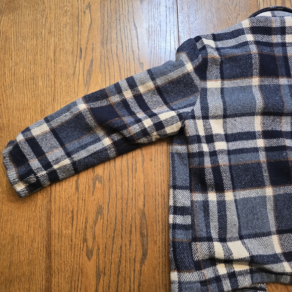 Vintage 1970s Sears Wool Plaid Fleece Lined Jacket Mens Medium Blue - Picture 10 of 11